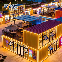 Conteneur préfabriqué de 20 pieds pour Bar, Restaurant, Pub Sportif, Café de Rue Modulaire, Kiosque, Unité de Vente au Détail, Conception Personnalisée pour Attractions