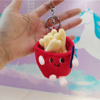 En gros, Porte-clés et Pendentif de Sac Créatif en Peluche (Burger et Frites), Jouet en Forme de Poupée, Rempli de Coton PP, Cadeau pour Fête de Garçons
