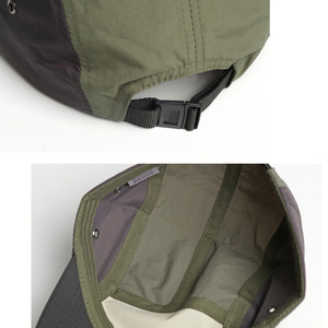 Chất Lượng Cao Nhanh Chóng Khô Màu Khối 5 Bảng Điều Chỉnh Mũ Nylon Cong Mũ Bóng Chày Mũ Upf50 + Ngoài Trời Trucker Mũ Không Có Cấu Trúc Mũ Trại - Product Image 4