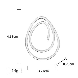 Collier statement pour femme avec grand pendentif double cercle, longue chaîne pour pull, en argent et or, avec pendentifs en forme de cœur, de sport et de chauve-souris - Product Image 6