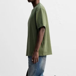 Camisetas Personalizadas de Manga Corta Estilo Urbano, 100% Algodón Grueso, Lisas, Talla Grande para Hombre - Product Image 4