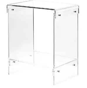 Mesa auxiliar de acrílico, venta al por mayor, muebles de acrílico, Base de mesa, mesa de centro, acrílico transparente, rectángulo moderno personalizado