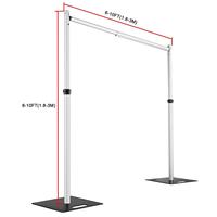 Prix usine 8ft * 8ft Support mural de fleurs artificielles en alliage d'aluminium pour la décoration de mariage Support mural de fleurs artificielles