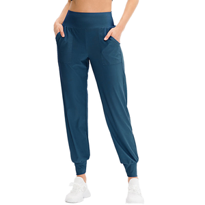Pantalones Deportivos de Secado Rápido para Mujer, Cintura Media Alta, Corte Holgado y Recto, Sin Costuras, para Fitness, Largo hasta el Tobillo - Product Image 1