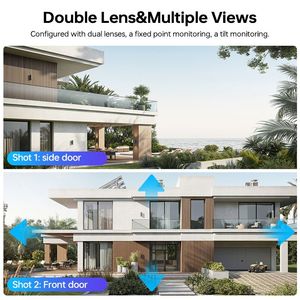 4MP 2 écrans Smart Home Cctv Caméra Wifi Surveillance Sans fil 1080P Cctv Sécurité 2.4G 5G Wifi PTZ Caméra - Product Image 2