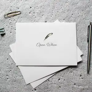 편지 쓰기 종이와 봉투 세트 때 맞춤형 인쇄 사랑스러운 선물 열기