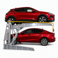 Système de stationnement hydraulique compact inclinable pour voitures, idéal pour villas privées et garages de petite taille