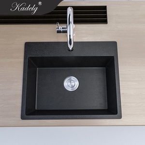 Évier rectangulaire personnalisable <span class=keywords><strong>en</strong></span> granit de quartz composite blanc à un trou et anti-rayures pour la cuisine - Product Image 4