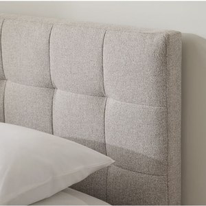 Cama Doble de Madera Sólida de Lujo Moderno MAEVE MV-WE-7 con Tapicería de Lino Beige para Dormitorio, Estilo Minimalista MV-WE-7 - Product Image 6