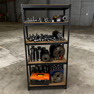 رف تخزين منزلي متين 5 طبقات وحدة رفوف بلا بولتليس للمطبخ غرفة المعيشة رف رف - Product Image 1