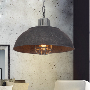 Lampe suspendue industrielle vintage, finition antique faite à la main, lampe en métal rétro pour salle à manger, compatible avec ampoule Edison - Product Image 3