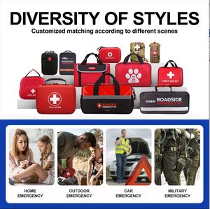 Botiquín de primeros auxilios médico portátil personalizado, bolsa de emergencia de rescate para traumatismos, 120 Uds., para atletas de viaje en casa - Product Image 6