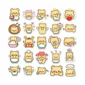 สติกเกอร์โลโก้การ์ตูนน่ารักปรับแต่งได้ ทนทานต่อรังสียูวี กันน้ำ ผลิตจากไวนิลพีวีซี ตกแต่งด้วยการตัดแบบไดคัท ทนทาน สติกเกอร์ส่งเสริมการขายแบบกำหนดเอง - Product Image 1