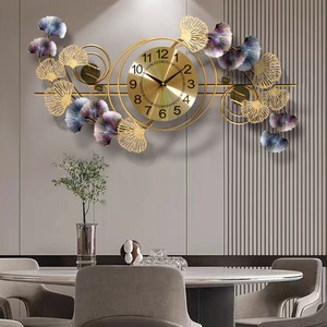<span class=keywords><strong>Orologio</strong></span> <span class=keywords><strong>da</strong></span> <span class=keywords><strong>Parete</strong></span> Moderno e Lussuoso a Forma di Ginkgo Biloba, Decorazione Creativa per <span class=keywords><strong>Casa</strong></span>, Soggiorno, Ufficio e Negozio - Product Image 2