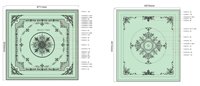 Moulures de plafond décoratives de luxe en polyuréthane pour villas, ensemble complet de rosettes et de moulures de bordure pour plafond