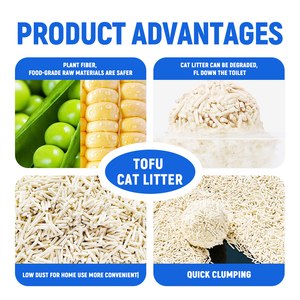 Areia para Gatos Super Aglomerante com Controle de Odores, Perfumada com Lavanda, Chá Verde, Pêssego, Soja e Tofu, em Formato de Tiras, Livre de Poeira e de Alta Qualidade - Product Image 6