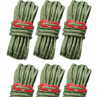 Cordon de fixation réfléchissant 4 mm, réglable et pratique, avec tendeur pour tentes de camping et abris extérieurs contre le vent.