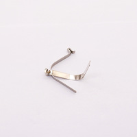 Clip à ressort creux en acier nickelé en forme de V de 5,8 mm, capacité de charge de 10 lb, pour poteau de tente, pagaie de kayak