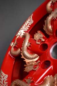 ล้อแม็กซ์ Pengzhen แบบกำหนดเอง สีทองหรูหรา ลายห้าก้าน สำหรับรถยนต์ใหม่ ขนาด 5x120 5x112 6x139.7 5x114.3 18-24 นิ้ว ผลิตจากอะลูมิเนียม 6061-T6 - Product Image 6