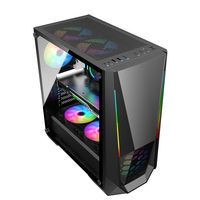 Dunao Nouvellement conçu T-Z5 ATX Desktop Tower RGB Gaming PC Case Verre trempé avec panneau RGB Window pour les joueurs