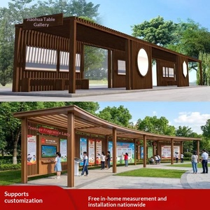 Pavillons paysagers personnalisables sur mesure, couloirs culturels de campus, parcs carrés, gazebos de forme irrégulière en acier inoxydable - Product Image 2