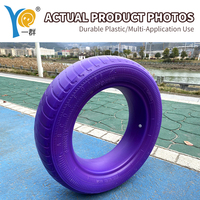 Équipement de terrain de jeu extérieur, obstacle en pneu rotomoulé pour les parcs et les écoles, plastique durable, couleur personnalisée disponible