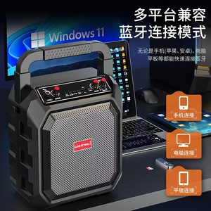 Système audio pour danse en plein air, enceinte portable, karaoké à domicile avec volume élevé, microphone, carte BT, sans fil - Product Image 3