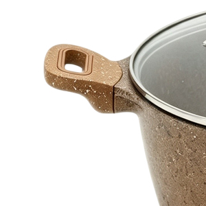 Marmites à soupe en aluminium commercial, surface anti-rouille et résistante aux rayures, 24/28 cm, effet granit, pour cantine et usage domestique quotidien - Product Image 5