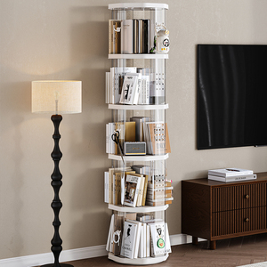 Étagère de <span class=keywords><strong>rangement</strong></span> multifonction à roulettes rotatives pour salon organisateur de livres vaisselle debout support <span class=keywords><strong>utilitaire</strong></span> en plastique - Product Image 3