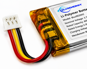 แบตเตอรี่ลิเธียมโพลิเมอร์ Blusenergy 800mAh 3.7V รุ่น Blus902042 สำหรับอุปกรณ์อิเล็กทรอนิกส์สำหรับผู้บริโภค - Product Image 2