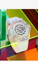 Nouvelle montre sport automatique mécanique à tourbillon pour homme Onola 3836, cadran en verre analogique, étanche 30 m, bracelet en acier inoxydable et silicone