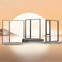Portes pliantes en aluminium sur mesure, double vitrage, pour villa, patio, hôtel et projets d'aménagement intérieur/extérieur