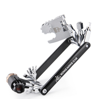 Kit d'outils de réparation de vélo portable intelligent 15 en 1 multifonctionnel, comprenant une tête de gonflage CO2