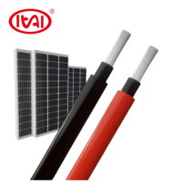 Câble Électrique Solaire XLPO à Gaine en Cuivre Étamé, Vente Directe Usine, 4mm² 6mm², Câble Photovoltaïque 0.6/1kV, Câble d'Alimentation Électrique Solaire