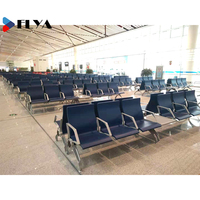 Banc d'attente FLYA personnalisé pour aéroport, salon VIP, terminal, salle d'attente, réception, avec structure en poutre, 2, 3, 4 ou 5 places, en PU