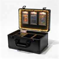 Boîte de rangement professionnelle pour cartes de sport avec éclairage LED, best-seller de la mode
