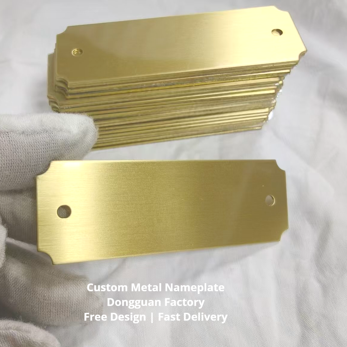 Gold rounded corners with screws
