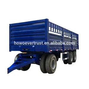 2023 China Lage Prijs 3 Assen 20 Ton 30 Ton Flatbed Volledige Aanhangwagen Trekstang