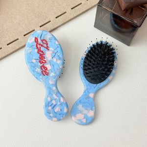 Peigne à coussin d'air en acétate 14*6cm avec <span class=keywords><strong>lettres</strong></span> incrustées de diamants, mignon et portable, peigne de massage à air, outils de coiffure personnalisés - Product Image 5