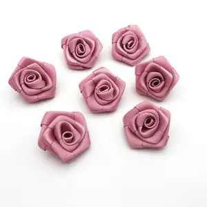 Tùy Chỉnh Đầy Màu Sắc Một Mặt Satin Nhỏ Ribbon Rose Số Lượng Lớn