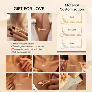 <span class=keywords><strong>Collana</strong></span> Personalizzata per la Festa della Mamma, Gioielleria <span class=keywords><strong>di</strong></span> Moda Placcata <span class=keywords><strong>Oro</strong></span> 18K, Catena <span class=keywords><strong>con</strong></span> <span class=keywords><strong>Nome</strong></span> in Acciaio Inossidabile, Braccialetto e Collane <span class=keywords><strong>con</strong></span> Lettere Arabe - Product Image 6