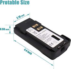 Ppmnn4544 Impres Pak baterai Li-Ion 2450 MAh 7.4V, kapasitas tinggi untuk DP4400 DP4600 DP4800 XiR P6600i XiR P86 stok - Product Image 3