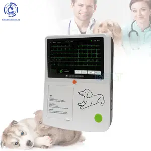 7" color screen touch operation 7/12 lead Ecg Vet Equipment Cable and Electrodes Electrocardiograph 3 Channel Ecg Machine