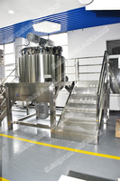 Mezclador Emulsionante Homogeneizador al Vacío, Máquina para Hacer Crema y Loción Cosmética, Reactor Emulsionante Aséptico de Alto Cizallamiento