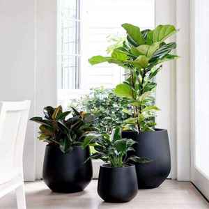 Jardinière décorative haut de gamme en fibre de verre, grand pot à fleurs écologique pour la maison, le balcon et l'aménagement extérieur - Product Image 1