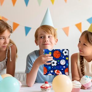 Baseball <b>Wrapping</b> <b>Paper</b> Roll 23.4 Square Feet Reversible Sports Design For Boys Birthday Gift Wrap Craft Use - Product Image 6