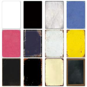 Putuo Decor personalizzato sfondo vuoto fai da te scrittura segno di latta <span class=keywords><strong>Vintage</strong></span> Metal Sign Home Wall Desktop Decor - Product Image 5