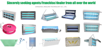 Trampa de Insectos UV de Pared 6604, Lámpara Atrapa Moscas de 365nm con Placa Adhesiva para Control de Plagas en Interiores