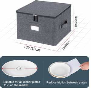 Caja de Almacenamiento Apilable para Platos y Vajilla, Fabricada en China con Tela Oxford Catiónica y Carcasa Rígida - Product Image 2