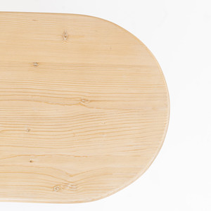 22 \ "tavolo ovale in legno massello naturale con slitta HMS collezione eleganti tavolini da caffè - Product Image 6